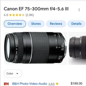 Canon EF 75-300mm f/4 5.6 III